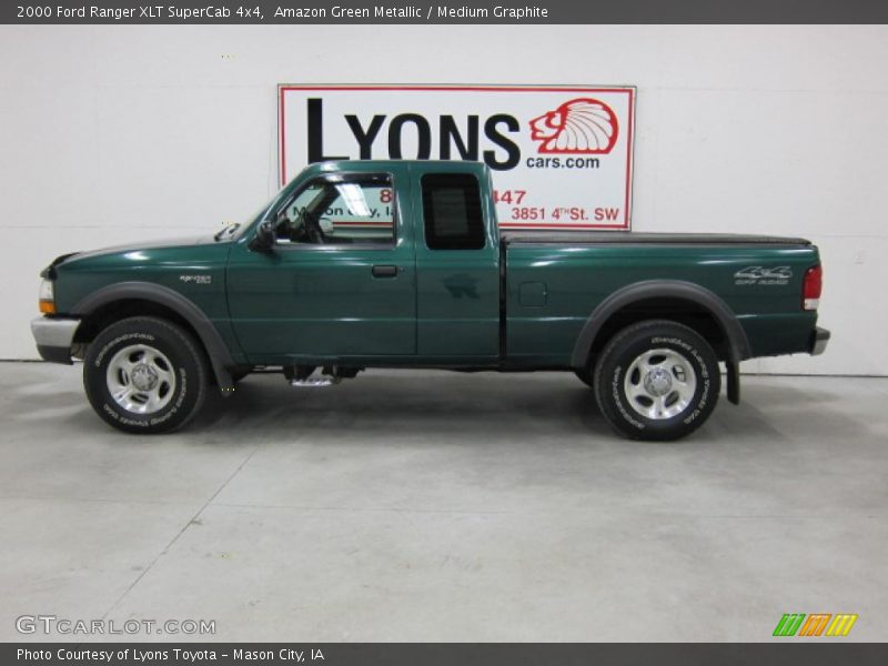 Amazon Green Metallic / Medium Graphite 2000 Ford Ranger XLT SuperCab 4x4
