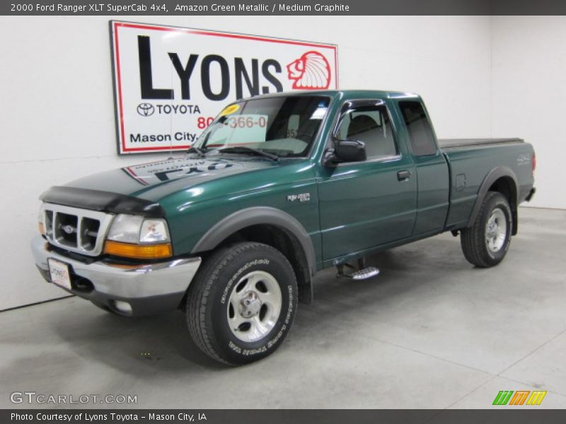Amazon Green Metallic / Medium Graphite 2000 Ford Ranger XLT SuperCab 4x4