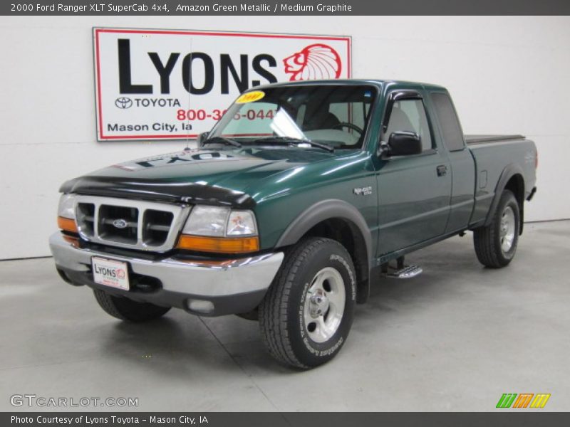 Amazon Green Metallic / Medium Graphite 2000 Ford Ranger XLT SuperCab 4x4