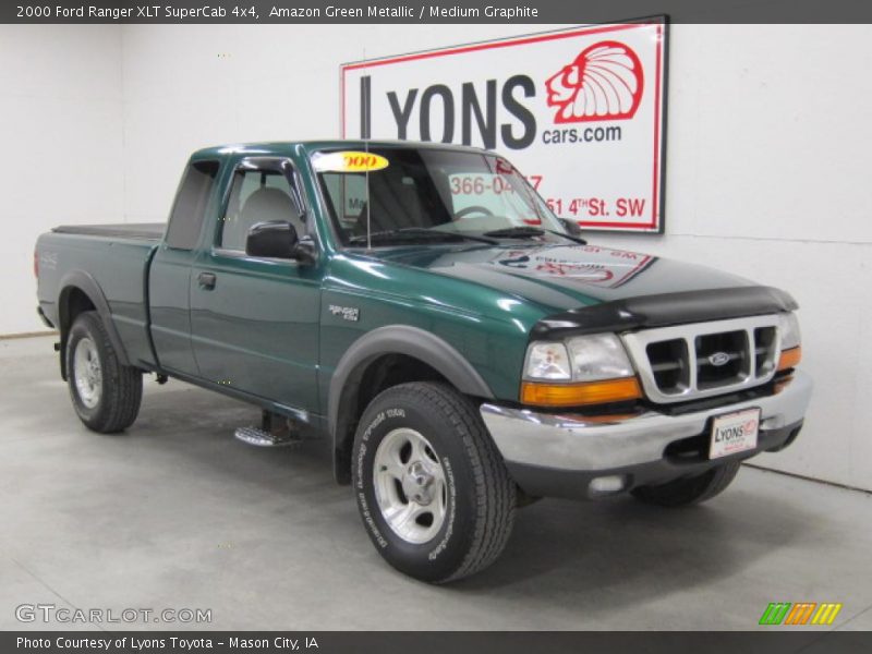 Amazon Green Metallic / Medium Graphite 2000 Ford Ranger XLT SuperCab 4x4