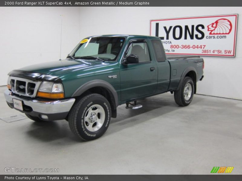 Amazon Green Metallic / Medium Graphite 2000 Ford Ranger XLT SuperCab 4x4