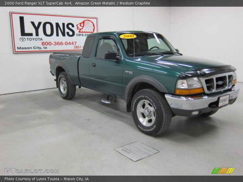 Amazon Green Metallic / Medium Graphite 2000 Ford Ranger XLT SuperCab 4x4