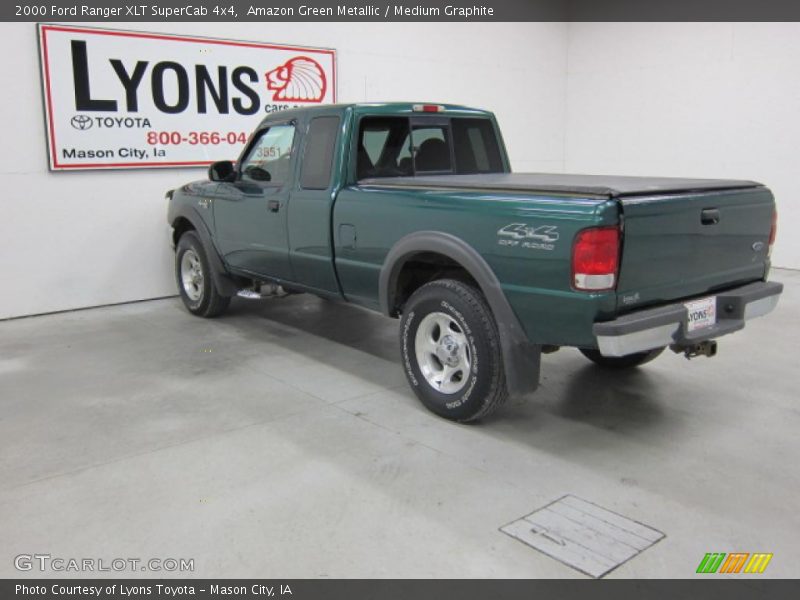 Amazon Green Metallic / Medium Graphite 2000 Ford Ranger XLT SuperCab 4x4