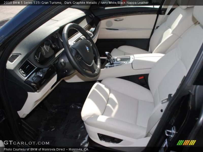  2010 5 Series 535i Gran Turismo Ivory White/Black Nappa Leather Interior