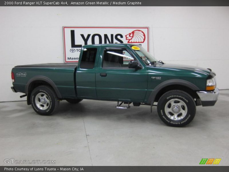 Amazon Green Metallic / Medium Graphite 2000 Ford Ranger XLT SuperCab 4x4