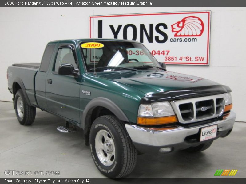 Amazon Green Metallic / Medium Graphite 2000 Ford Ranger XLT SuperCab 4x4