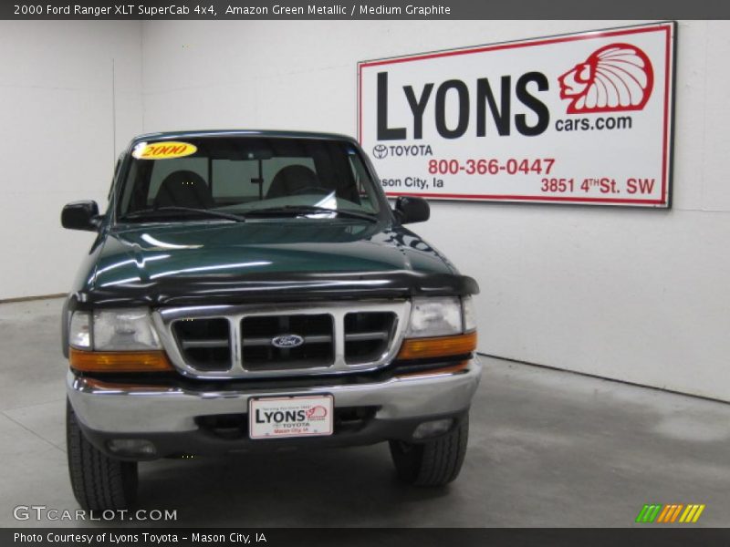 Amazon Green Metallic / Medium Graphite 2000 Ford Ranger XLT SuperCab 4x4