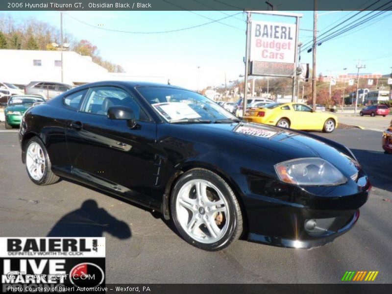 Obsidian Black / Black 2006 Hyundai Tiburon GT