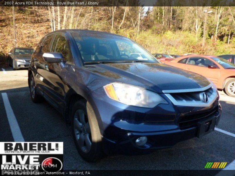 Royal Blue Pearl / Ebony 2007 Acura RDX Technology