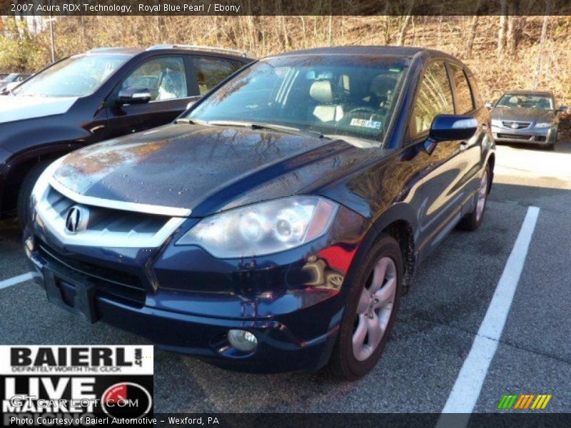 Royal Blue Pearl / Ebony 2007 Acura RDX Technology