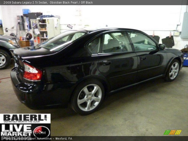 Obsidian Black Pearl / Off Black 2009 Subaru Legacy 2.5i Sedan