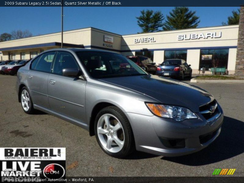 Quartz Silver Metallic / Off Black 2009 Subaru Legacy 2.5i Sedan