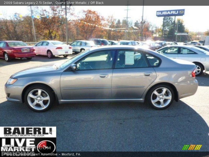 Quartz Silver Metallic / Off Black 2009 Subaru Legacy 2.5i Sedan