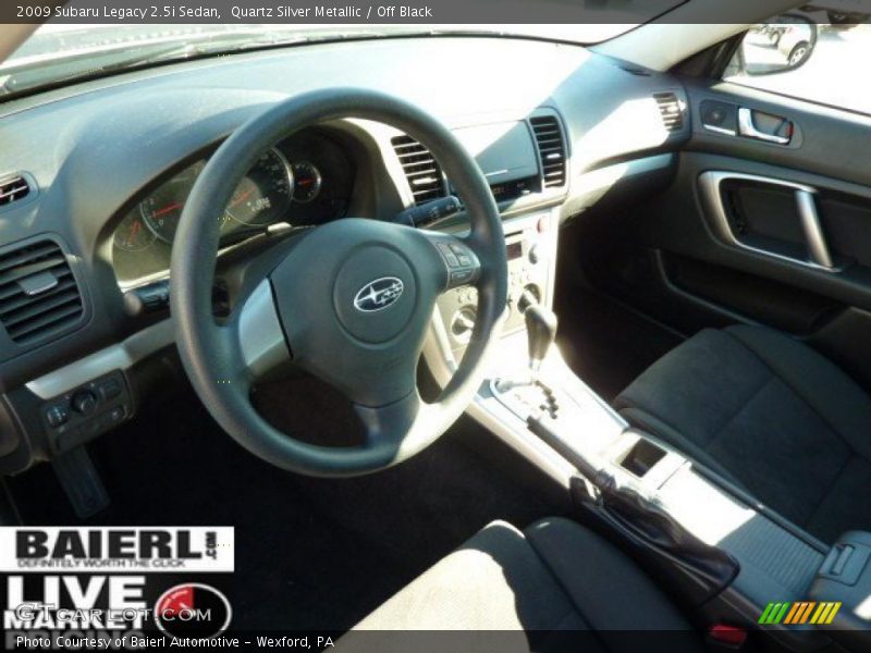 Quartz Silver Metallic / Off Black 2009 Subaru Legacy 2.5i Sedan