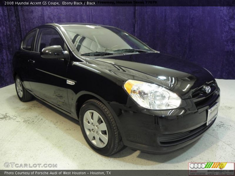 Ebony Black / Black 2008 Hyundai Accent GS Coupe