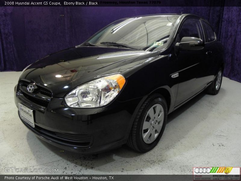 Ebony Black / Black 2008 Hyundai Accent GS Coupe