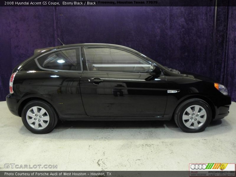 Ebony Black / Black 2008 Hyundai Accent GS Coupe
