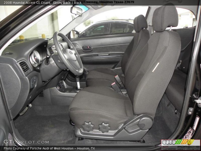 Ebony Black / Black 2008 Hyundai Accent GS Coupe