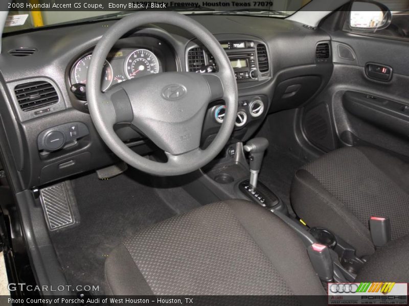 Ebony Black / Black 2008 Hyundai Accent GS Coupe