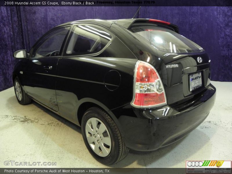 Ebony Black / Black 2008 Hyundai Accent GS Coupe