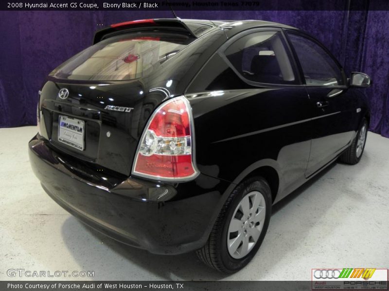 Ebony Black / Black 2008 Hyundai Accent GS Coupe