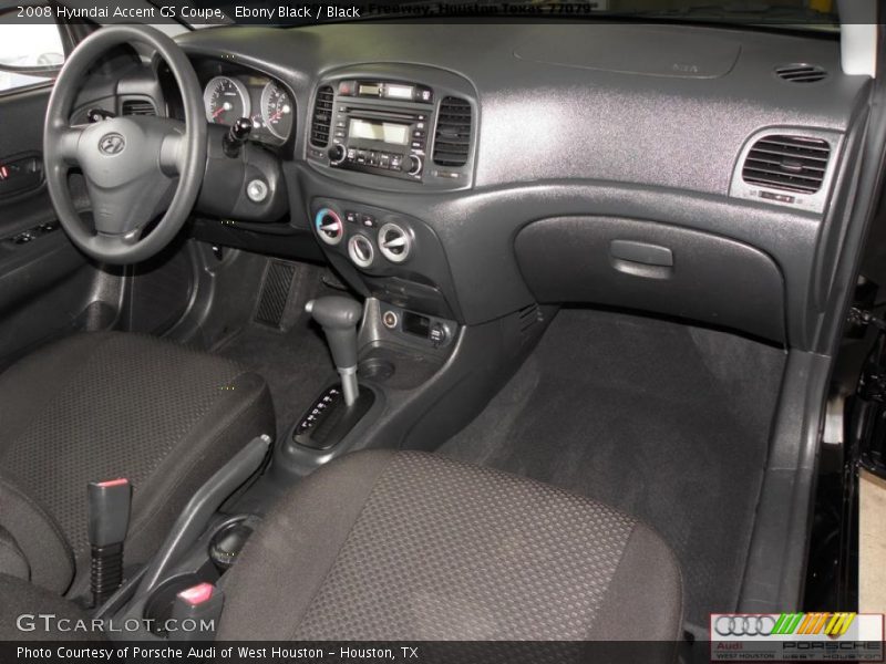 Ebony Black / Black 2008 Hyundai Accent GS Coupe