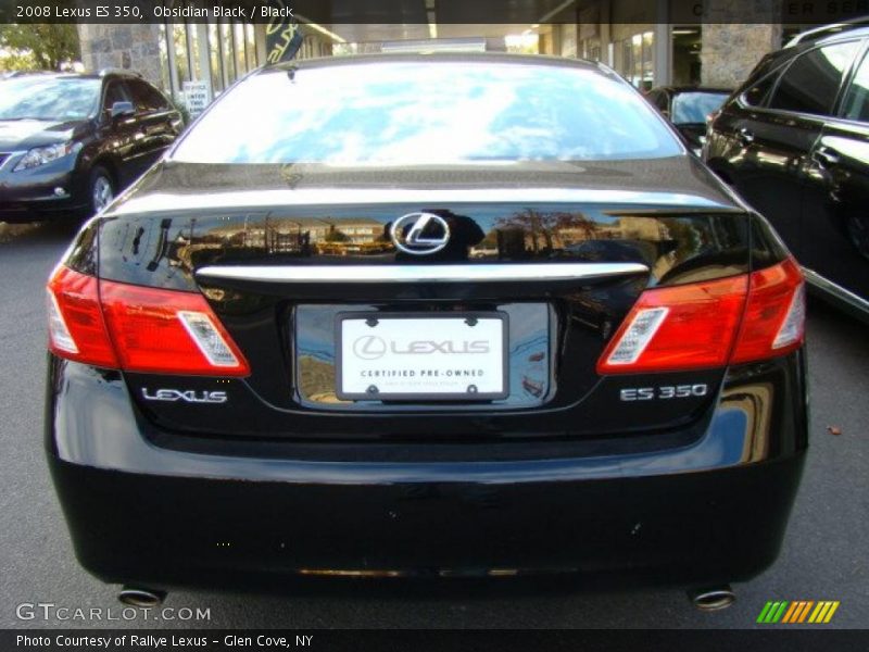 Obsidian Black / Black 2008 Lexus ES 350
