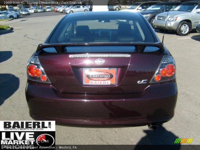 Sizzling Crimson Mica / Dark Charcoal 2009 Scion tC