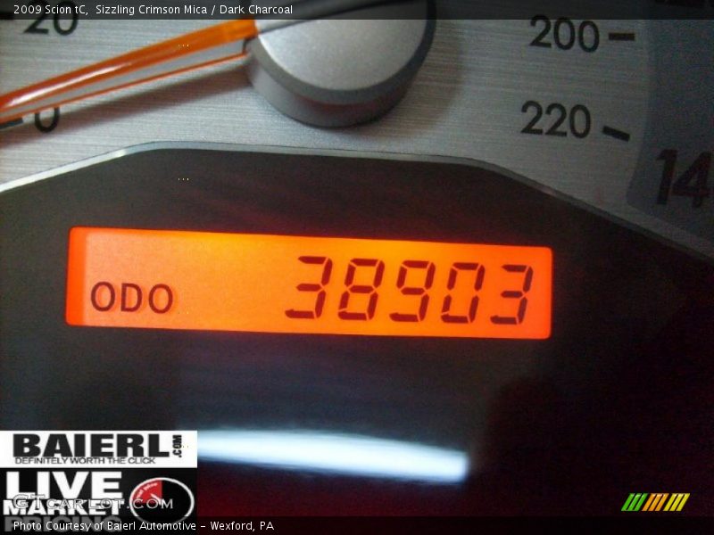 Sizzling Crimson Mica / Dark Charcoal 2009 Scion tC