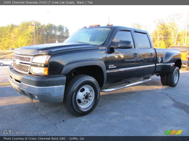 Black / Tan 2005 Chevrolet Silverado 3500 LT Crew Cab Dually