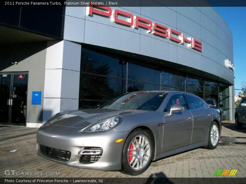 Platinum Silver Metallic / Black 2011 Porsche Panamera Turbo