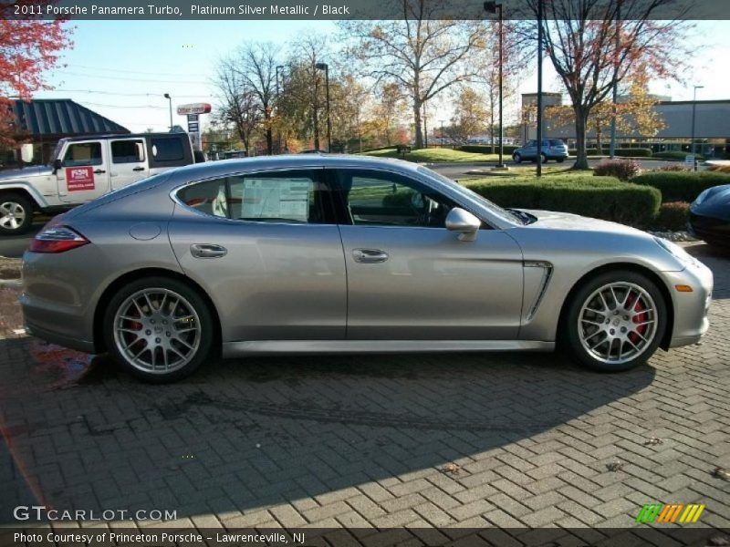 Platinum Silver Metallic / Black 2011 Porsche Panamera Turbo