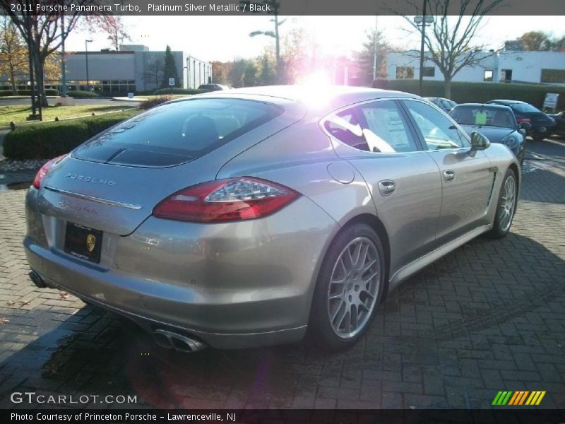 Platinum Silver Metallic / Black 2011 Porsche Panamera Turbo