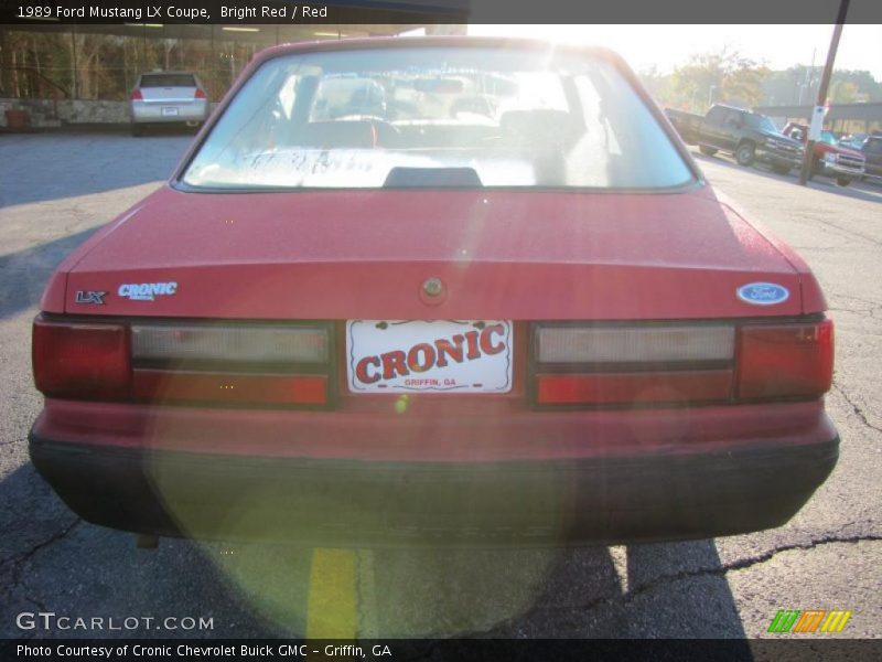Bright Red / Red 1989 Ford Mustang LX Coupe