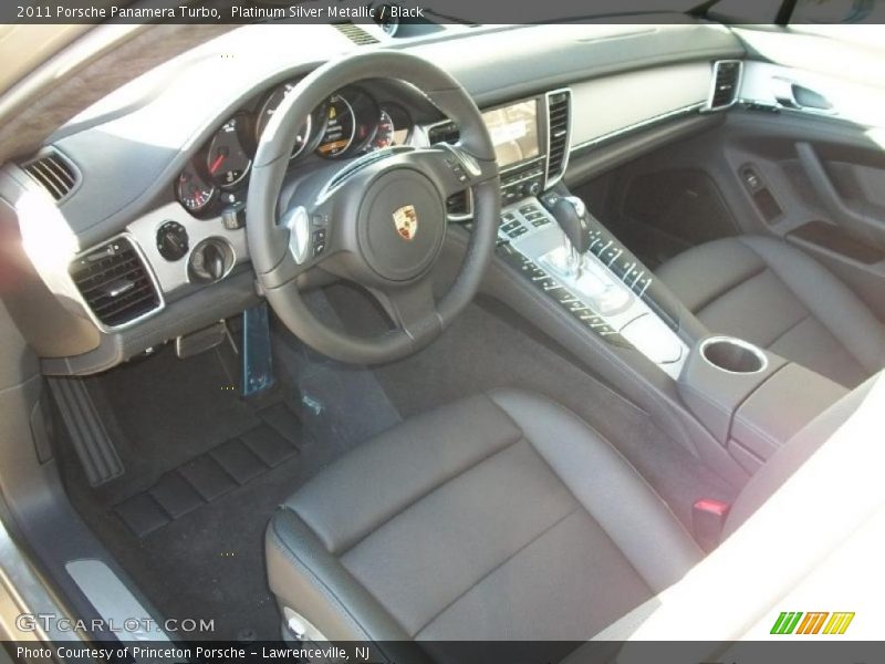Platinum Silver Metallic / Black 2011 Porsche Panamera Turbo