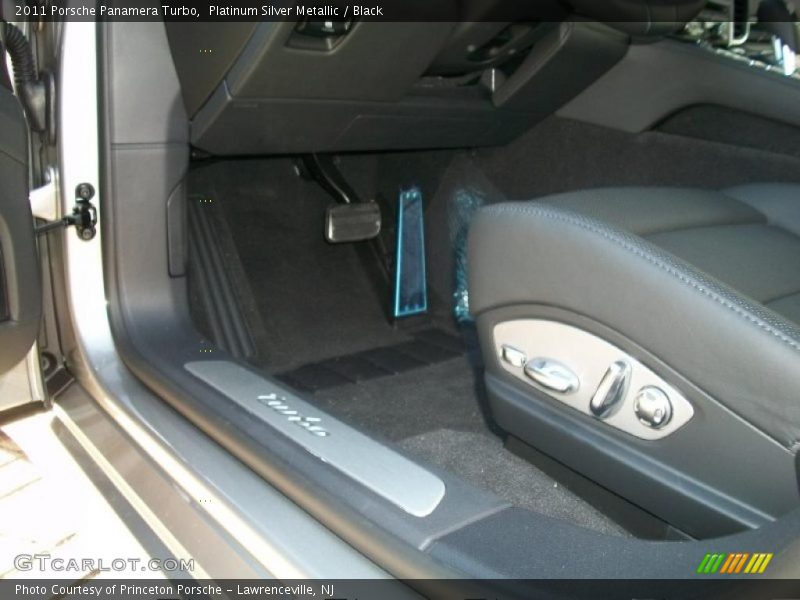 Platinum Silver Metallic / Black 2011 Porsche Panamera Turbo