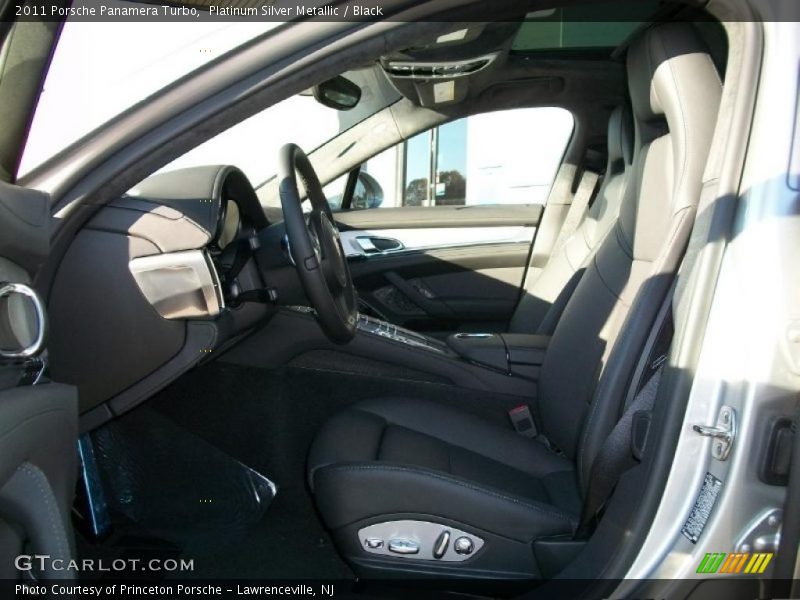 Platinum Silver Metallic / Black 2011 Porsche Panamera Turbo