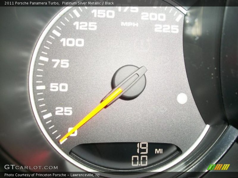 Platinum Silver Metallic / Black 2011 Porsche Panamera Turbo