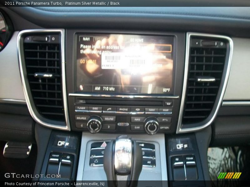 Platinum Silver Metallic / Black 2011 Porsche Panamera Turbo
