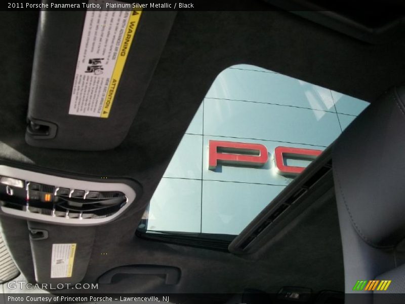 Platinum Silver Metallic / Black 2011 Porsche Panamera Turbo