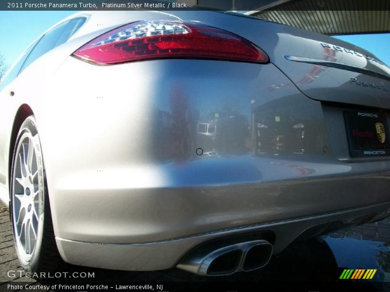 Platinum Silver Metallic / Black 2011 Porsche Panamera Turbo