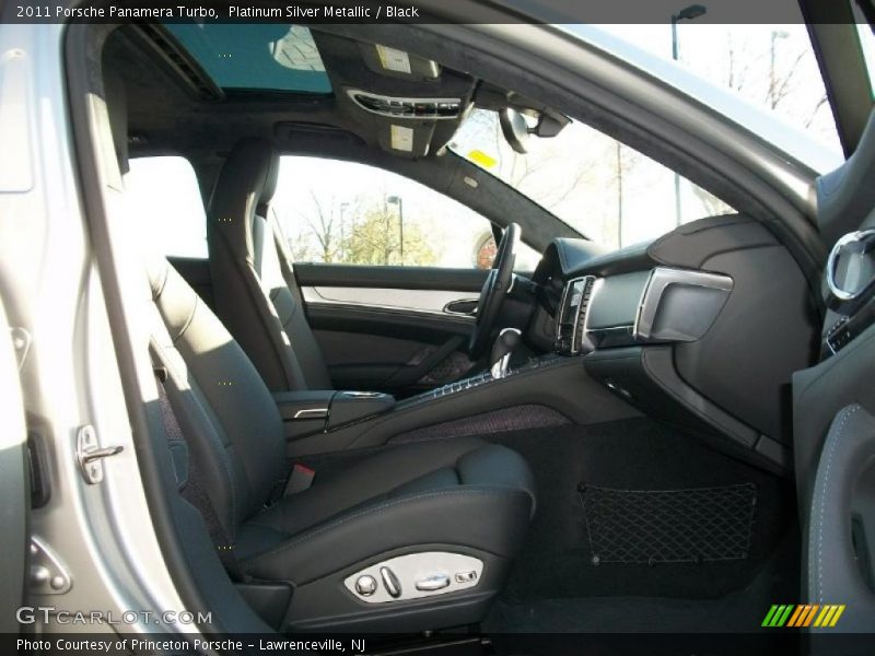 Platinum Silver Metallic / Black 2011 Porsche Panamera Turbo