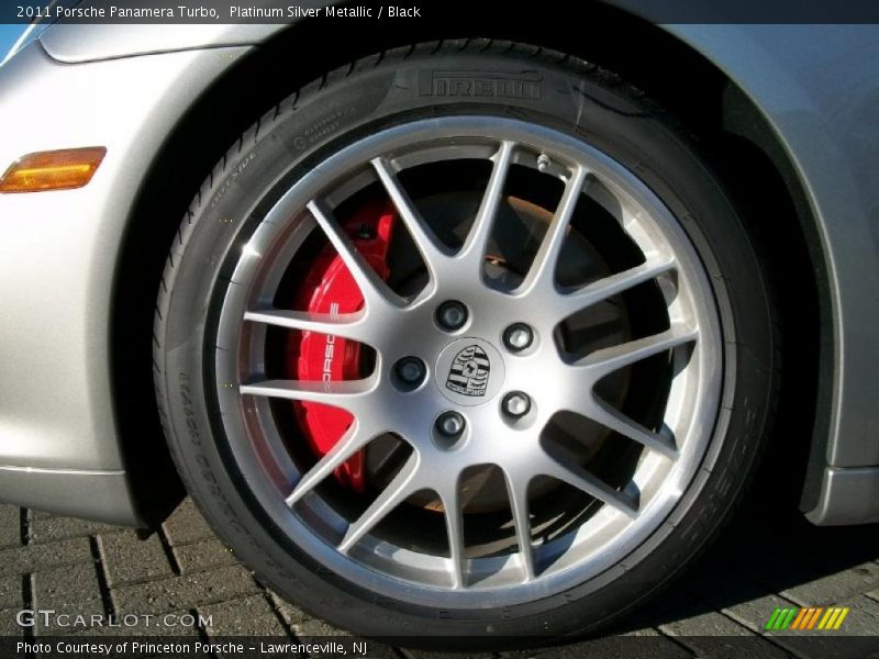 Platinum Silver Metallic / Black 2011 Porsche Panamera Turbo