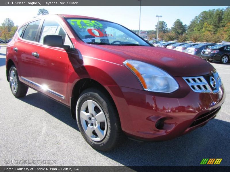 Cayenne Red / Black 2011 Nissan Rogue S