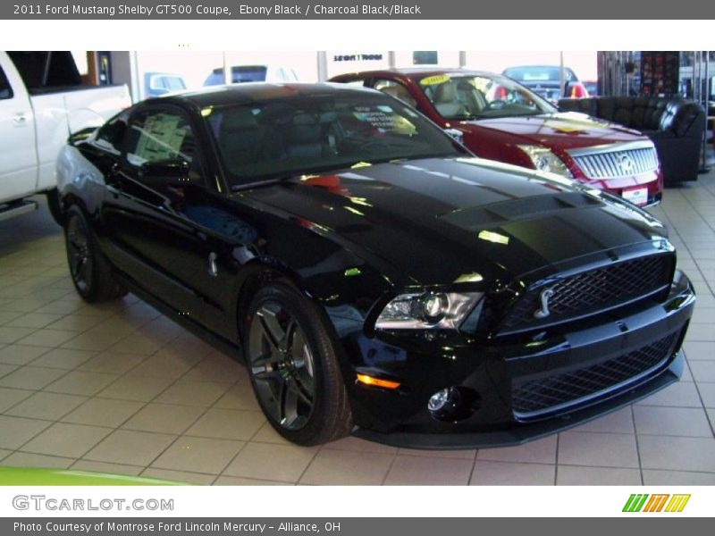 Ebony Black / Charcoal Black/Black 2011 Ford Mustang Shelby GT500 Coupe