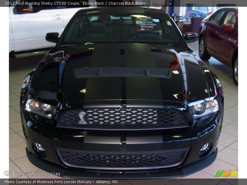 Ebony Black / Charcoal Black/Black 2011 Ford Mustang Shelby GT500 Coupe