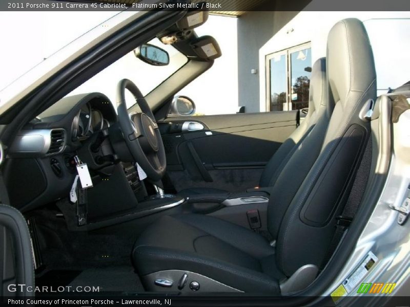 Platinum Silver Metallic / Black 2011 Porsche 911 Carrera 4S Cabriolet