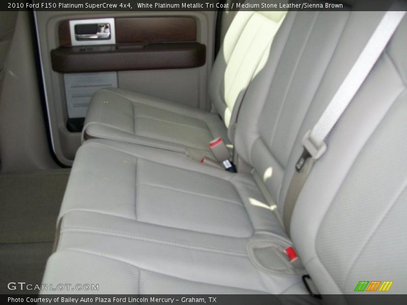 White Platinum Metallic Tri Coat / Medium Stone Leather/Sienna Brown 2010 Ford F150 Platinum SuperCrew 4x4