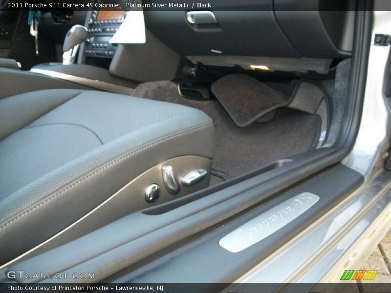 Platinum Silver Metallic / Black 2011 Porsche 911 Carrera 4S Cabriolet