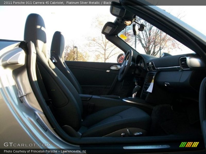 Platinum Silver Metallic / Black 2011 Porsche 911 Carrera 4S Cabriolet